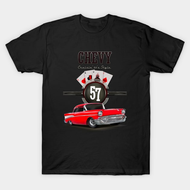 Hot Rod Chevy Bel Air T-Shirt by hardtbonez